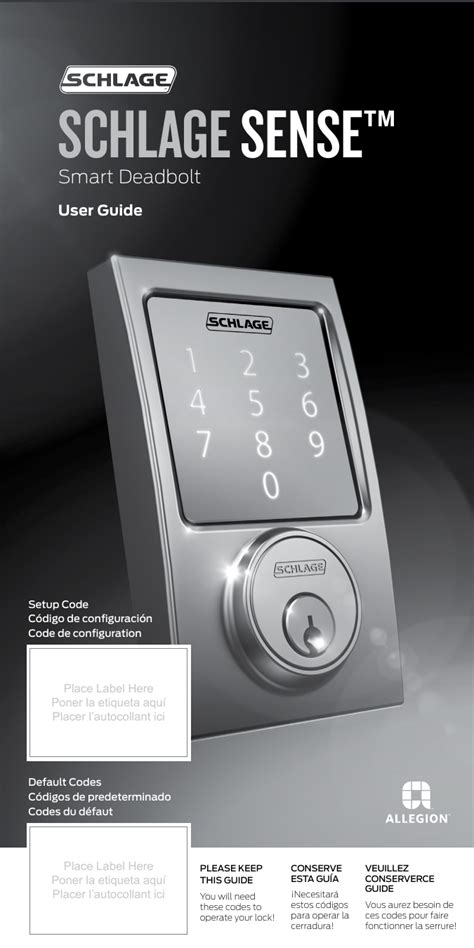 schlage sense user manual|schlage sense installation instructions.